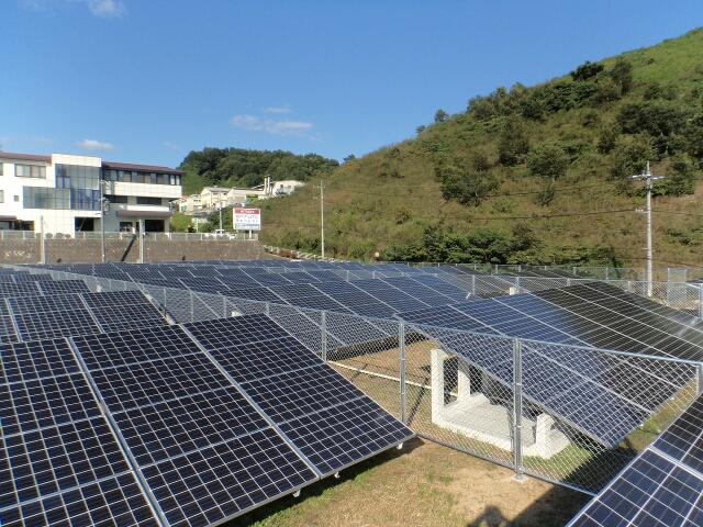 鵜飼敷地　太陽光発電開始 【第五期工事】